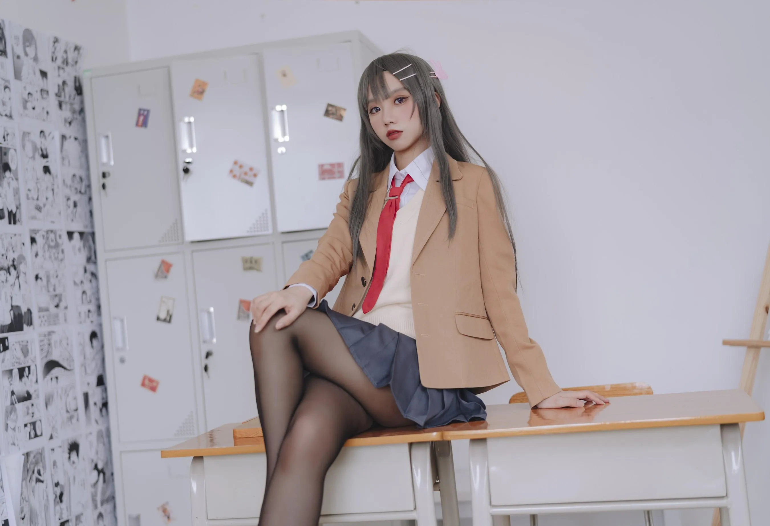 果咩酱w – NO.43 麻衣校服 [31P]插图2